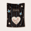 bz-custom-cat-photo-blanket-cocoa-stars Custom Cat Photo Blanket with Name