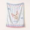 bz-custom-cat-photo-blanket-peach-sea-salt Custom Cat Photo Blanket with Name