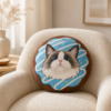 Custom Donut Pet Portrait Pillow
