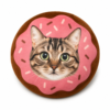 Custom Donut Pet Portrait Pillow