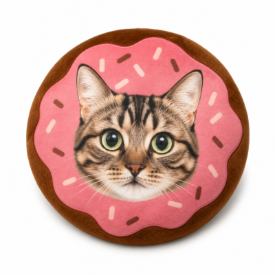Custom Donut Pet Portrait Pillow