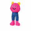 Pink and blue long-leg plush character cat toy on a white background Plush Character Cat Toy – Waffle & Long-Leg Styles