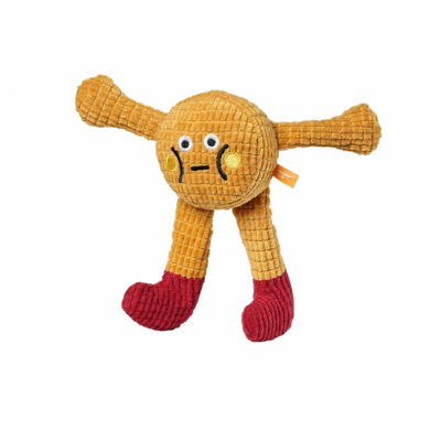 exec-bb5c9d13-736b-41df-a9d6-5150a4e2224b Waffle Character textured plush cat toy on a white background