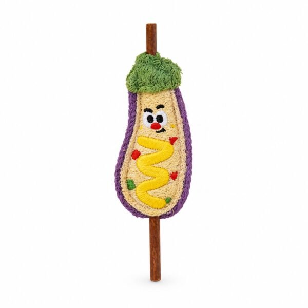 loofah-eggplant-skewer-cat-toy Loofah Skewer Cat Toy Trio