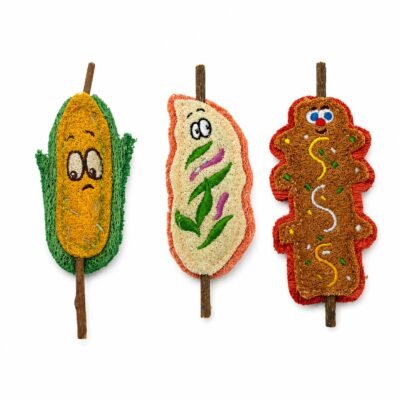 loofah-garden-skewer-cat-toys-trio Loofah Garden Skewer Cat Toy Collection