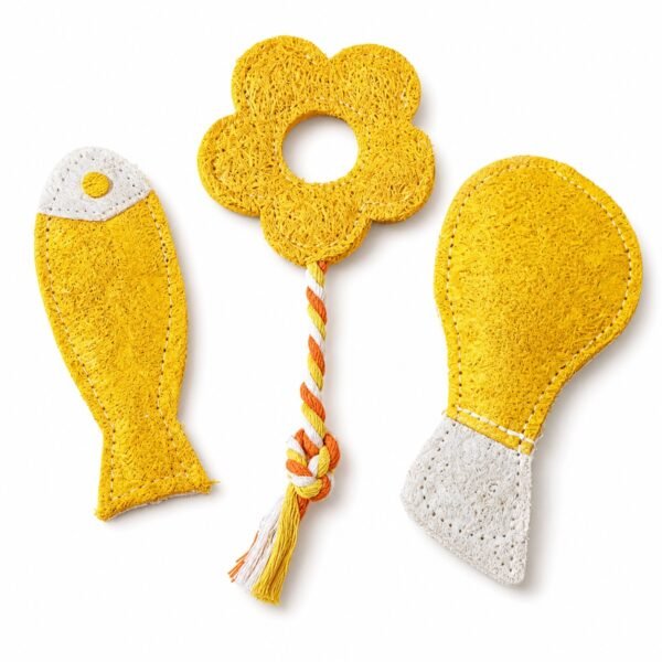 natural-loofah-cat-toys-group Natural Loofah Cat Toy Collection
