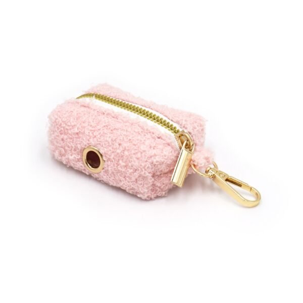 Pink Teddy zippered waste bag holder